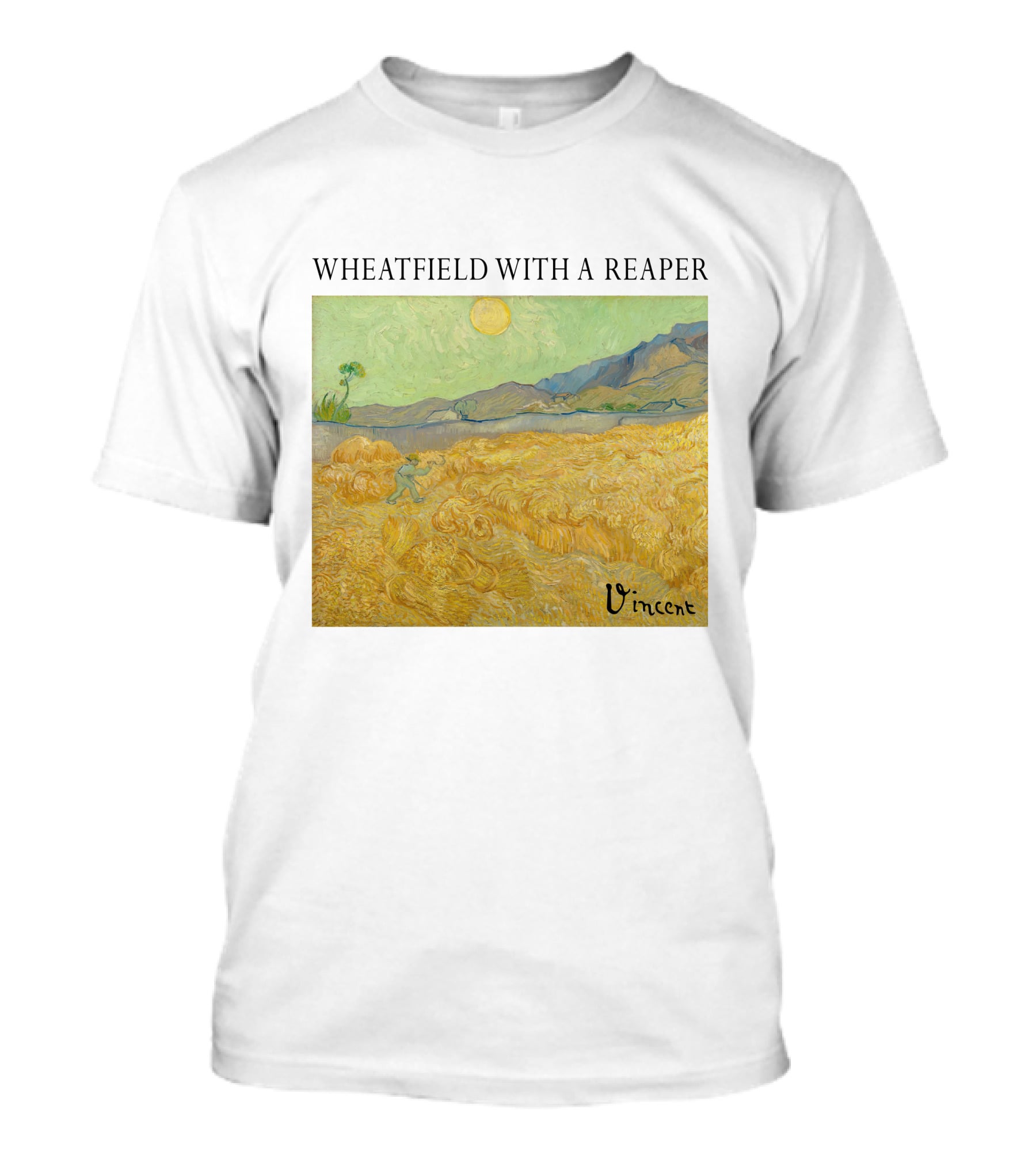 Wheatfield With A Reaper Vincent T-Shirt