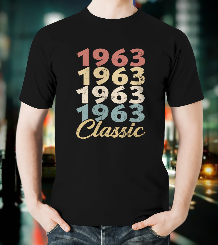 1963 Classic Retro Vintage Style Multicolor T-Shirt