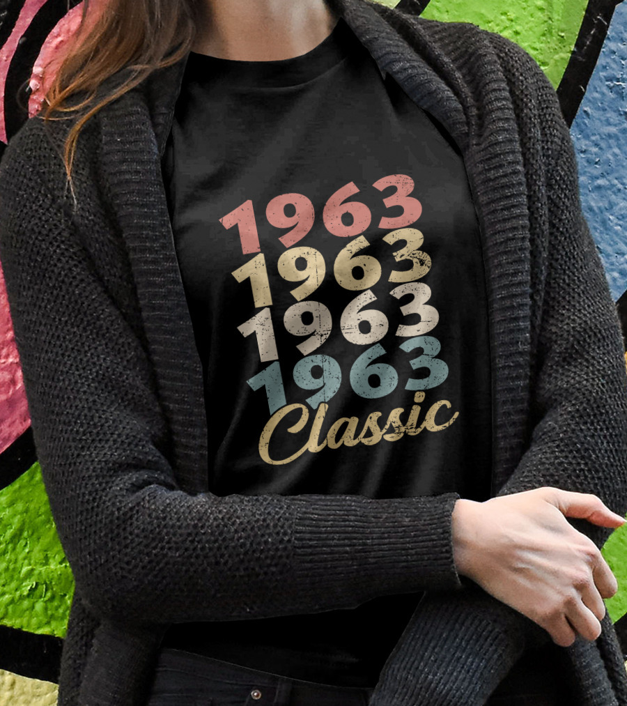 1963 Classic Retro Vintage Style Multicolor T-Shirt