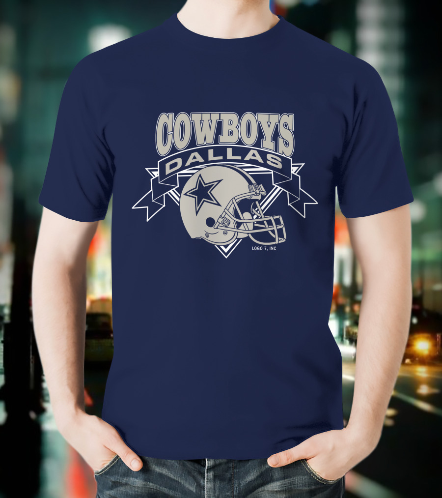 Dallas Cowboys Logo 7 Inc Helmet Star T-Shirt
