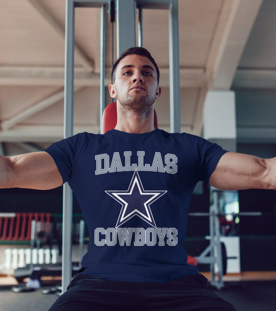 Dallas Cowboys Star Logo Gray Background T-Shirt