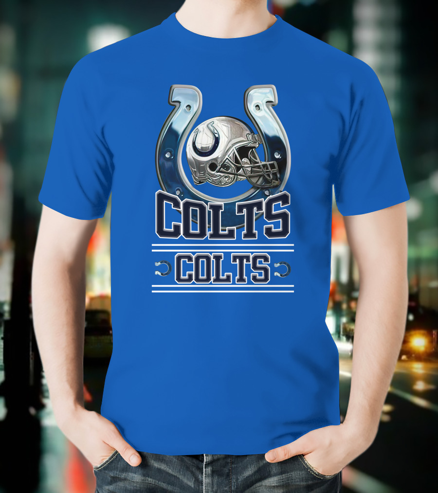 Colts Horseshoe Helmet Indianapolis Colts Colts T-Shirt