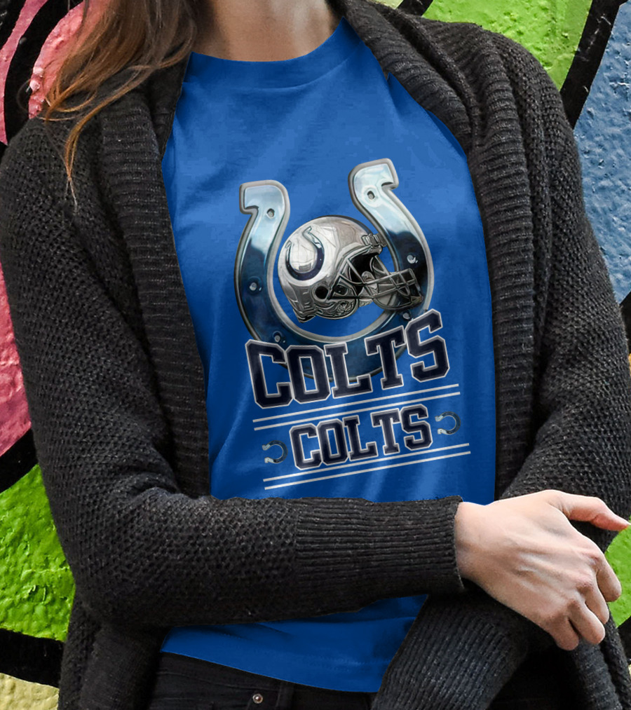 Colts Horseshoe Helmet Indianapolis Colts Colts T-Shirt
