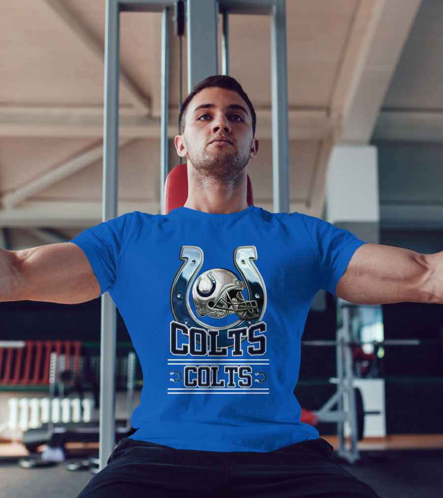 Colts Horseshoe Helmet Indianapolis Colts Colts T-Shirt