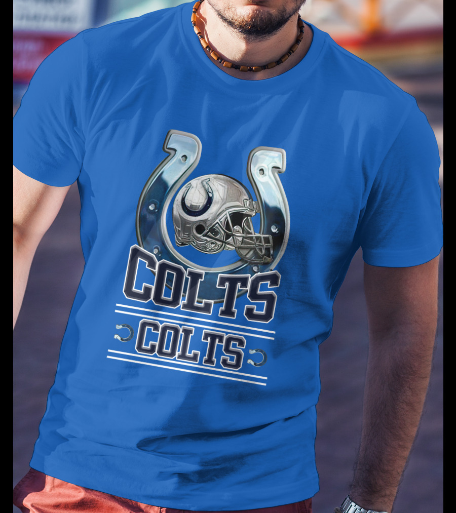 Colts Horseshoe Helmet Indianapolis Colts Colts T-Shirt