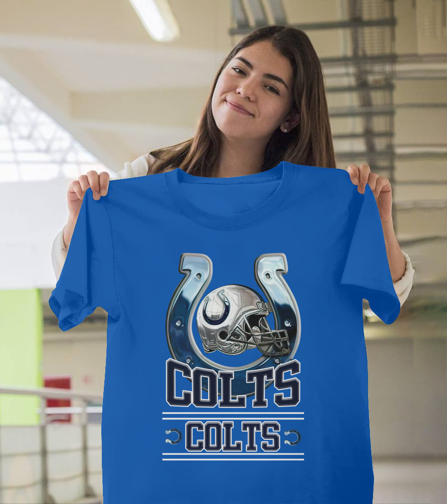 Colts Horseshoe Helmet Indianapolis Colts Colts T-Shirt