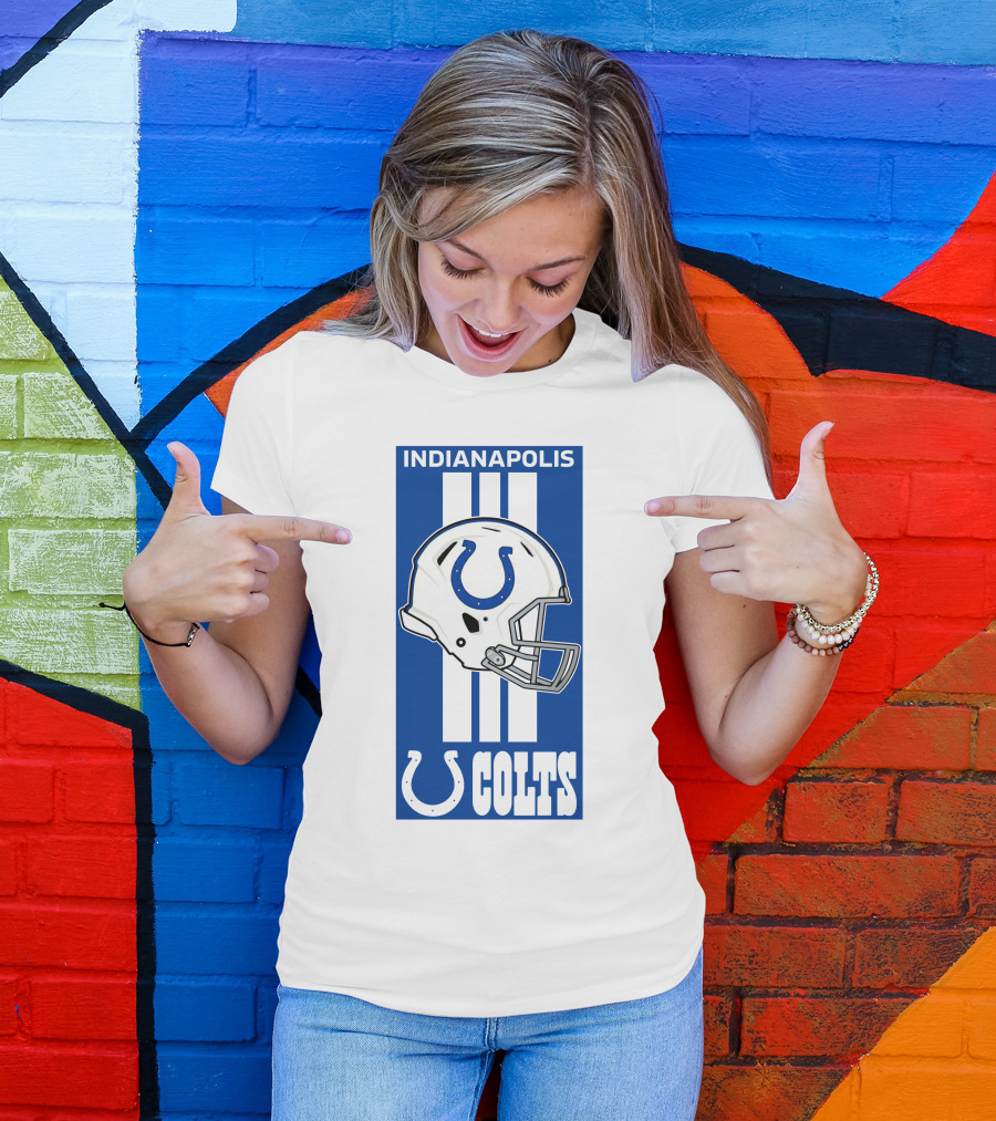 Indianapolis Colts Helmet Logo T-Shirt