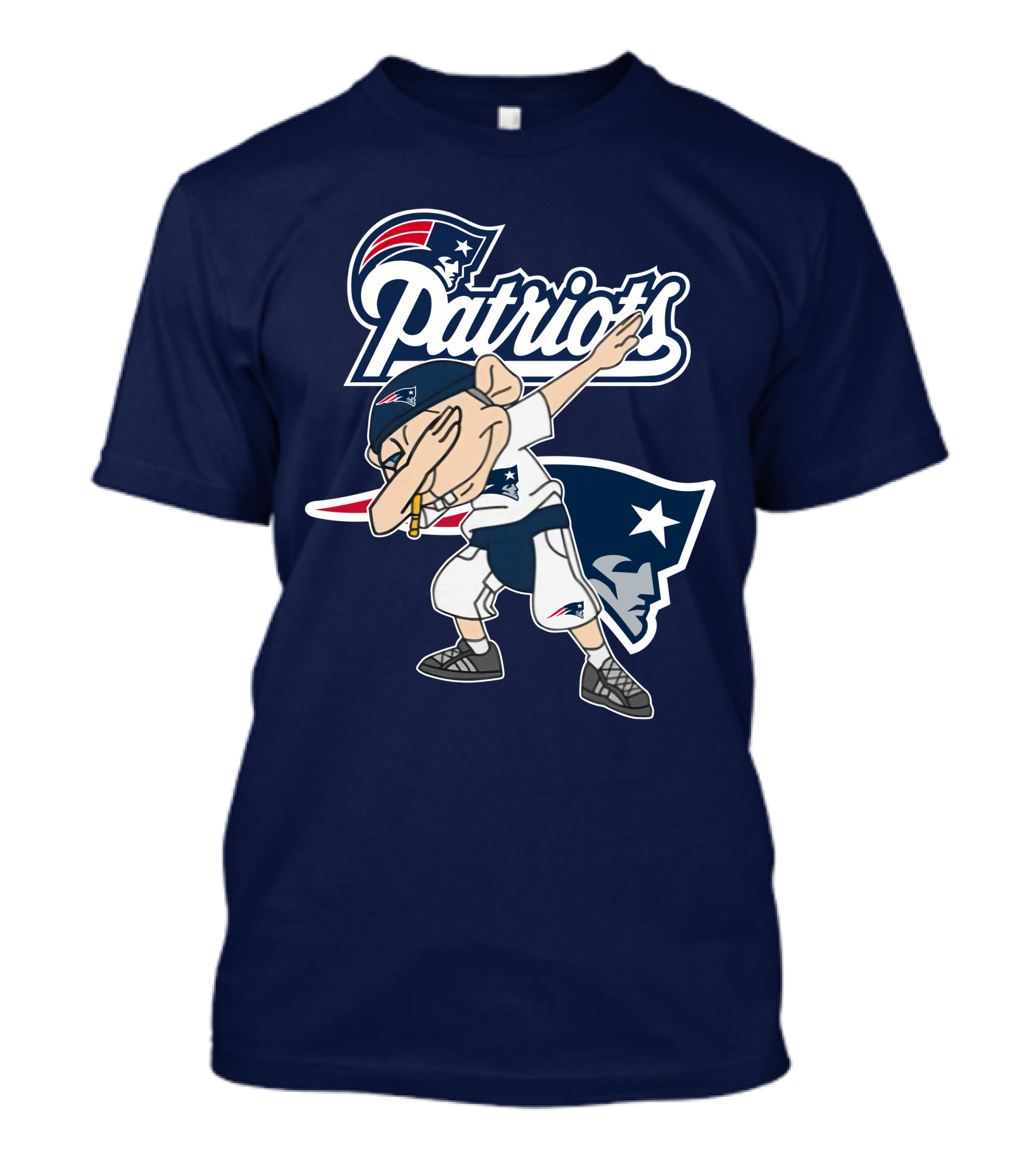 Patriots Dab Logo With Mascot And New England Patriot T-Shirt