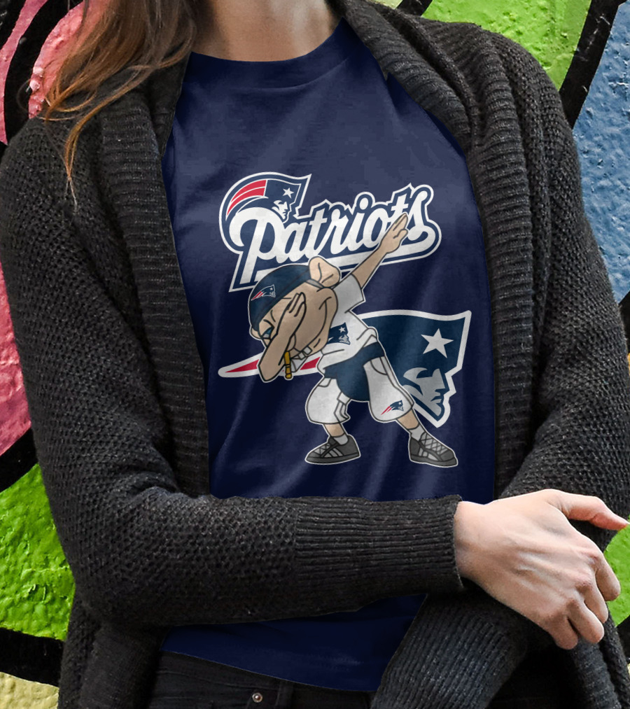 Patriots Dab Logo With Mascot And New England Patriot T-Shirt