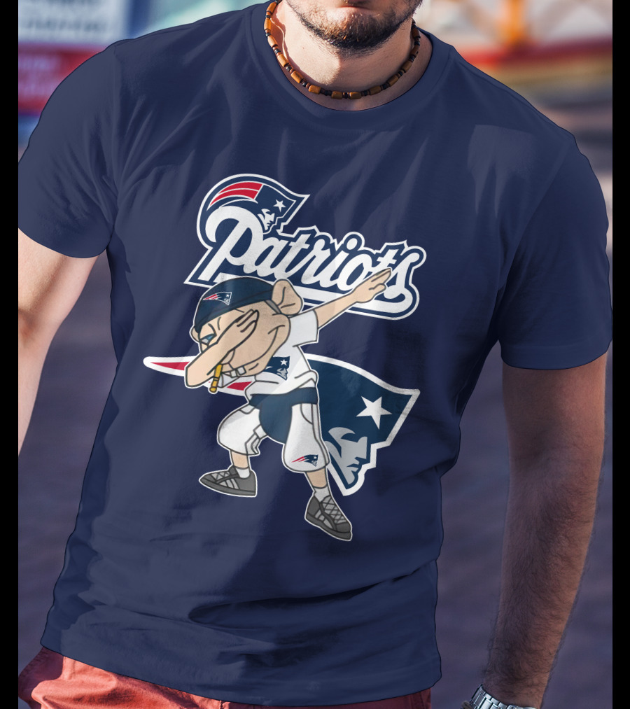 Patriots Dab Logo With Mascot And New England Patriot T-Shirt