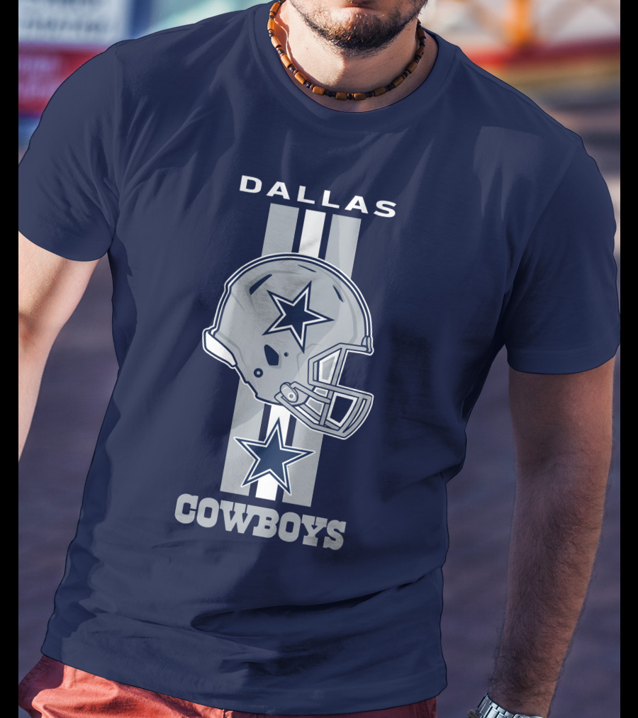 Dallas Cowboys Helmet Star Emblem T-Shirt