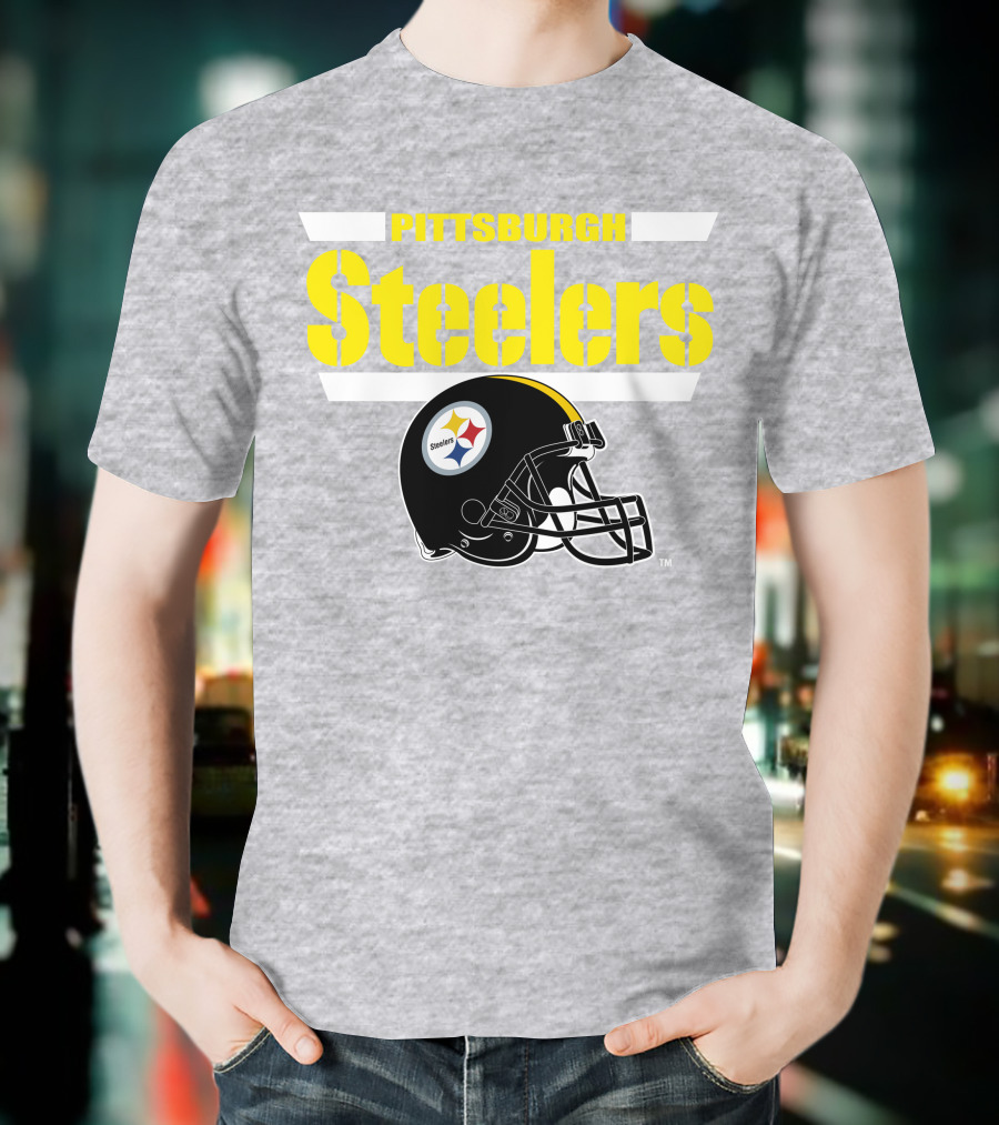 Pittsburgh Steelers Football Helmet NFL Team T-Shirt