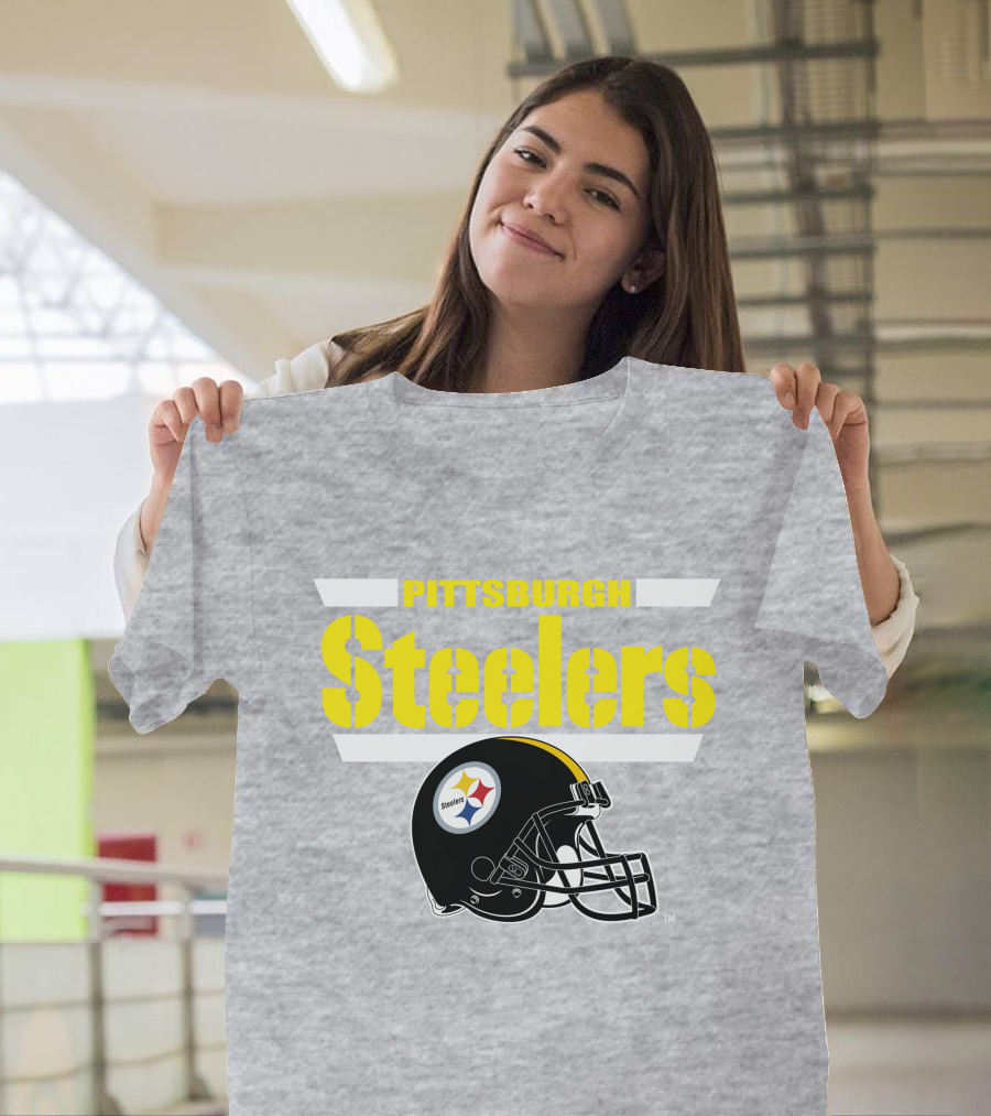 Pittsburgh Steelers Football Helmet NFL Team T-Shirt