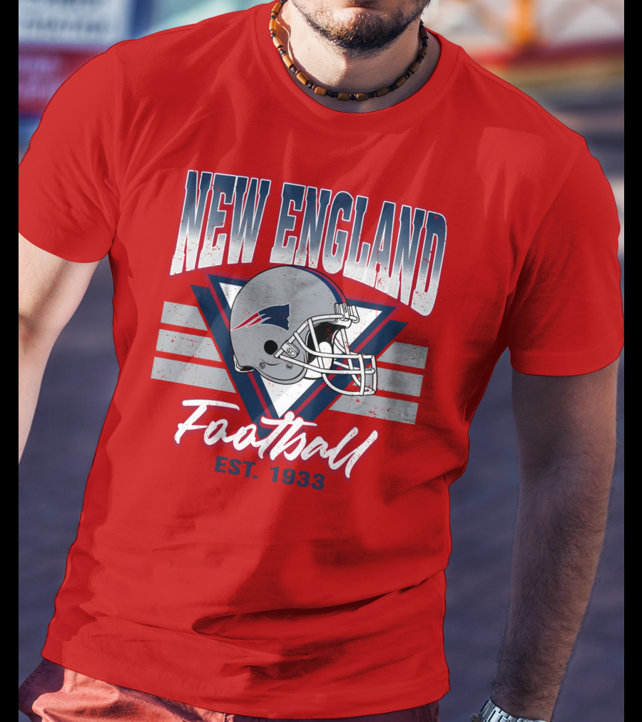 New England Patriots Football Helmet Est. 1933 T-Shirt