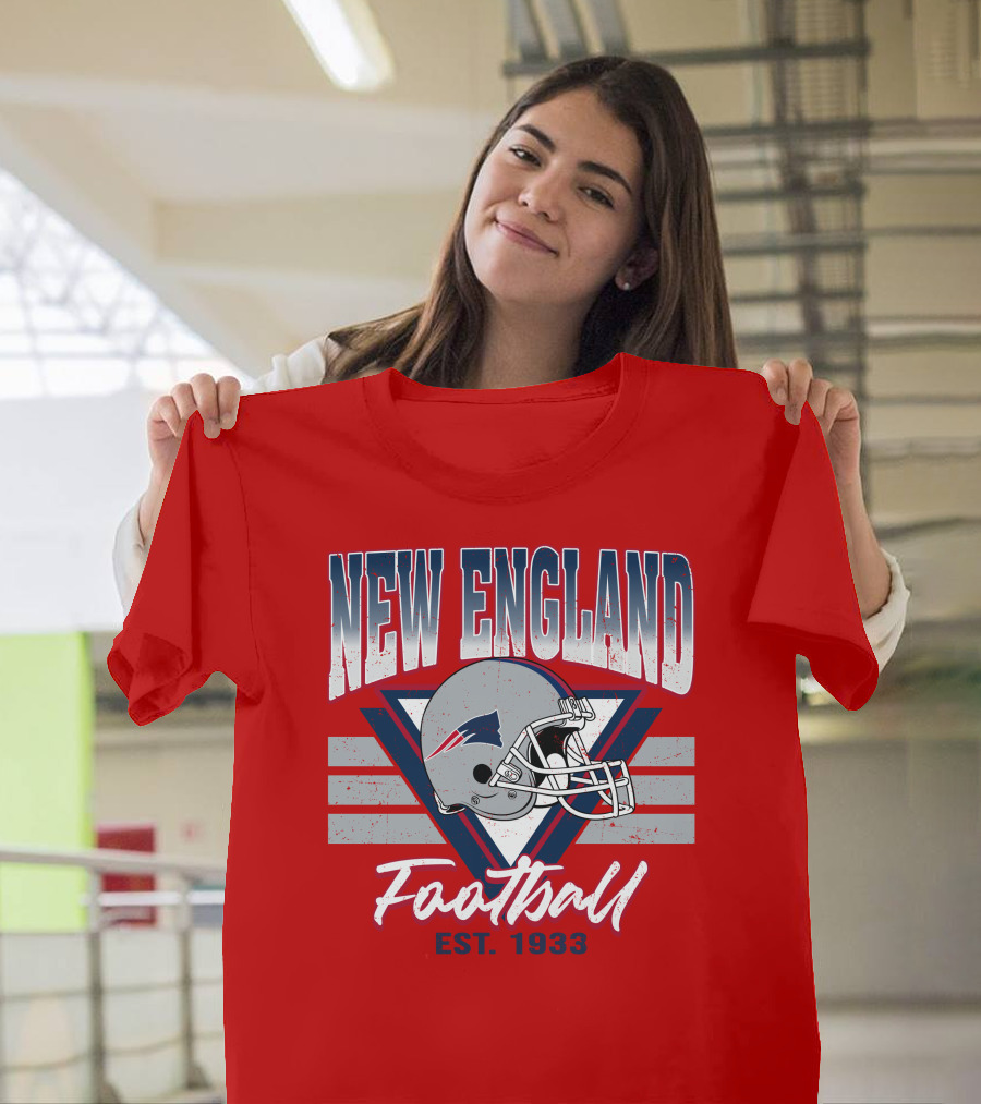 New England Patriots Football Helmet Est. 1933 T-Shirt