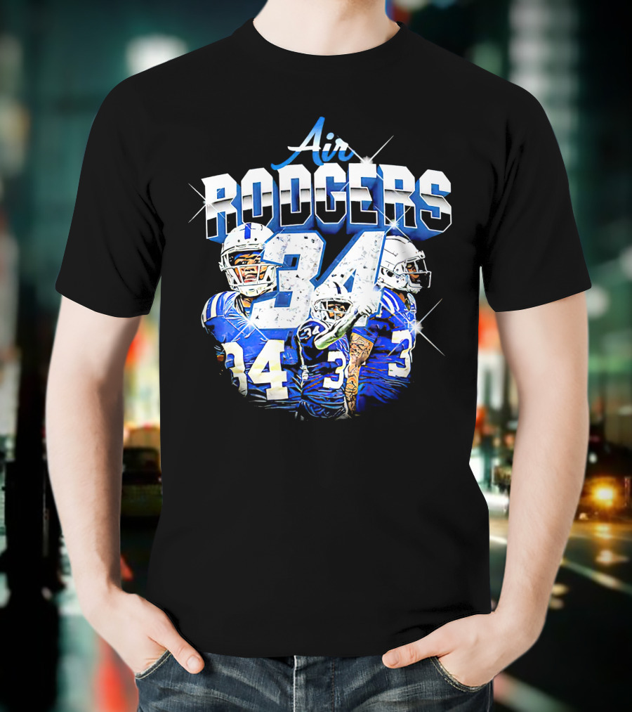 Air Rodgers 34 Indianapolis Colts Players T-Shirt