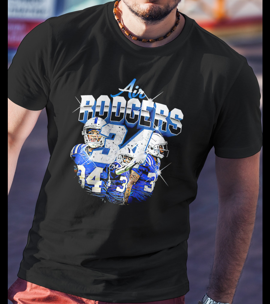 Air Rodgers 34 Indianapolis Colts Players T-Shirt