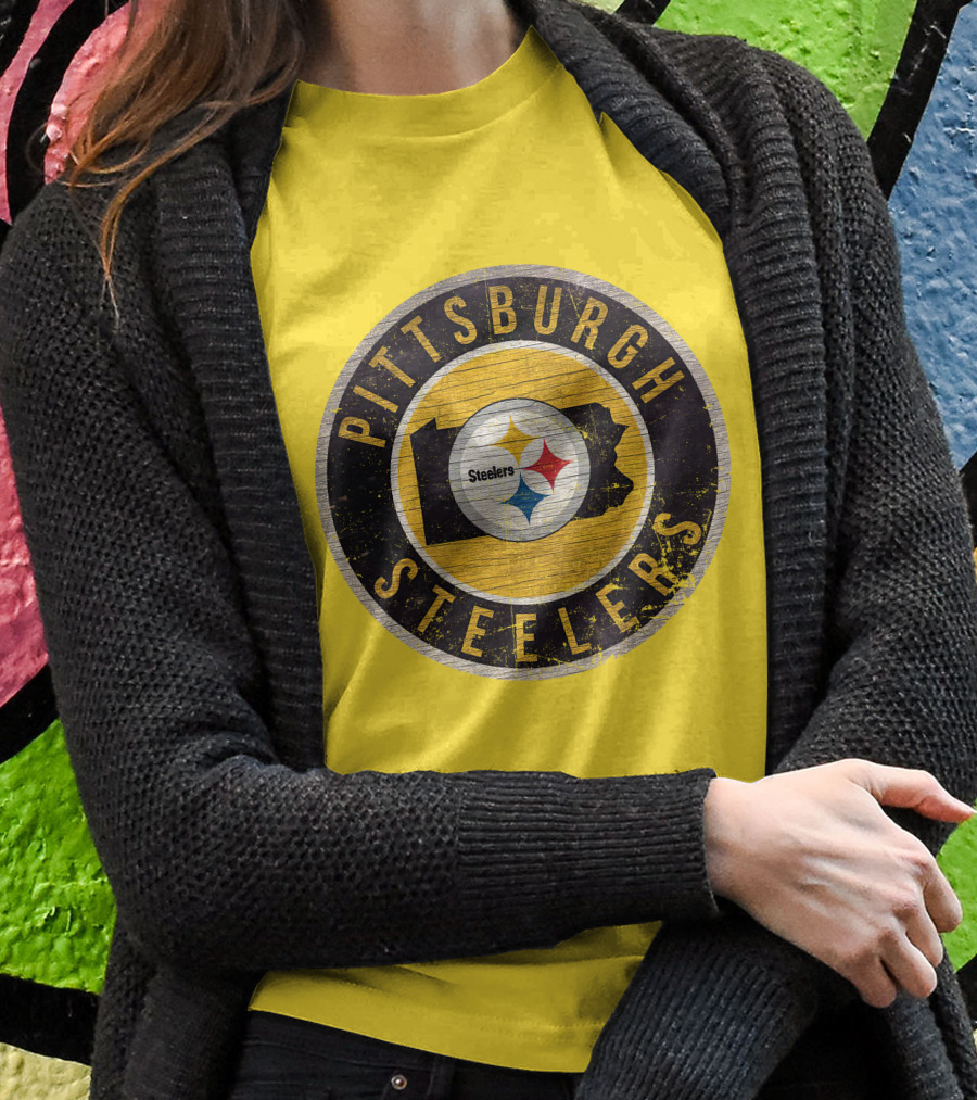 Pittsburgh Steelers Pennsylvania State Logo Circle T-Shirt
