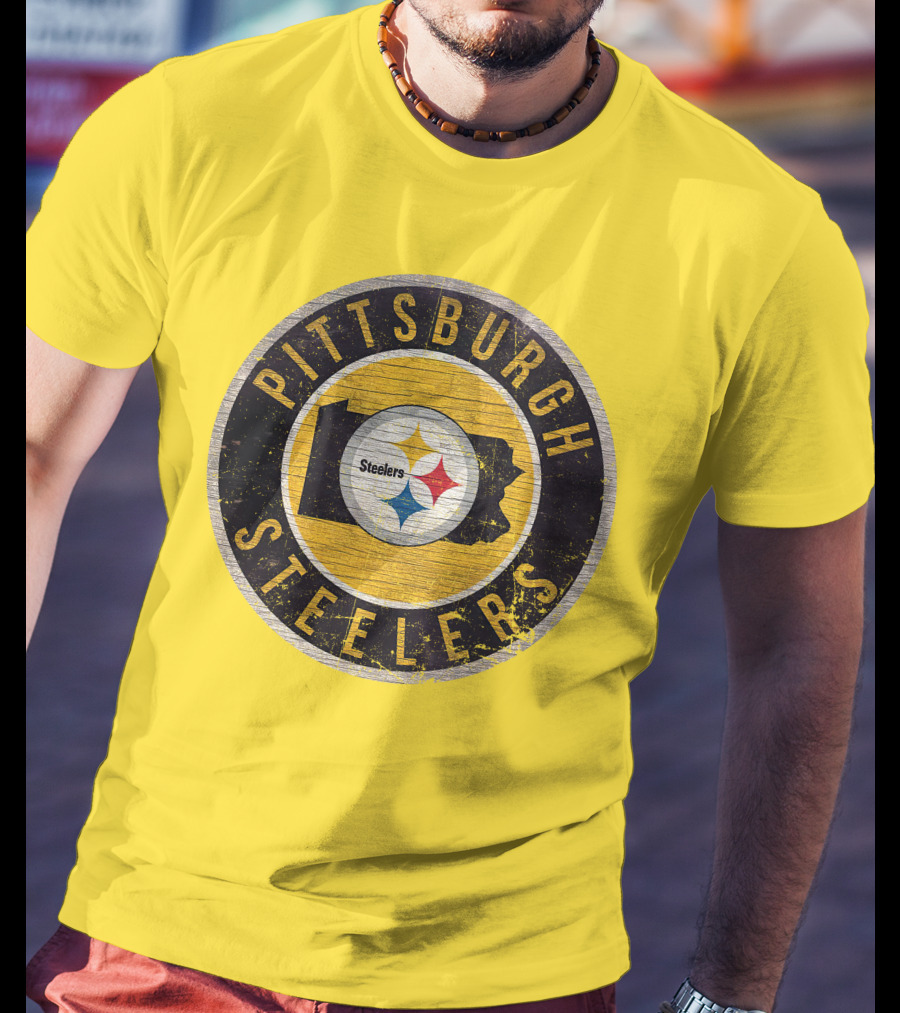 Pittsburgh Steelers Pennsylvania State Logo Circle T-Shirt