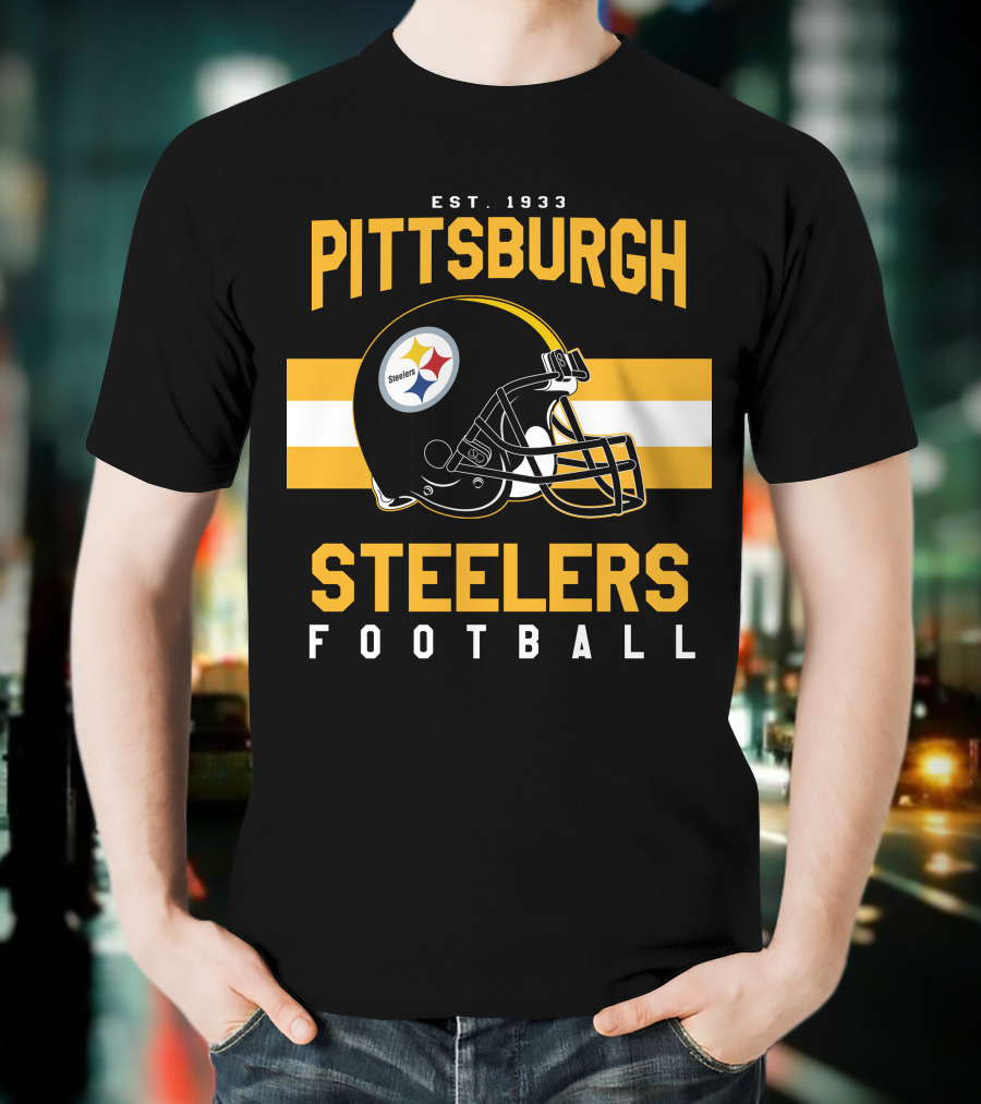 Pittsburgh Steelers Football Est. 1933 Helmet T-Shirt