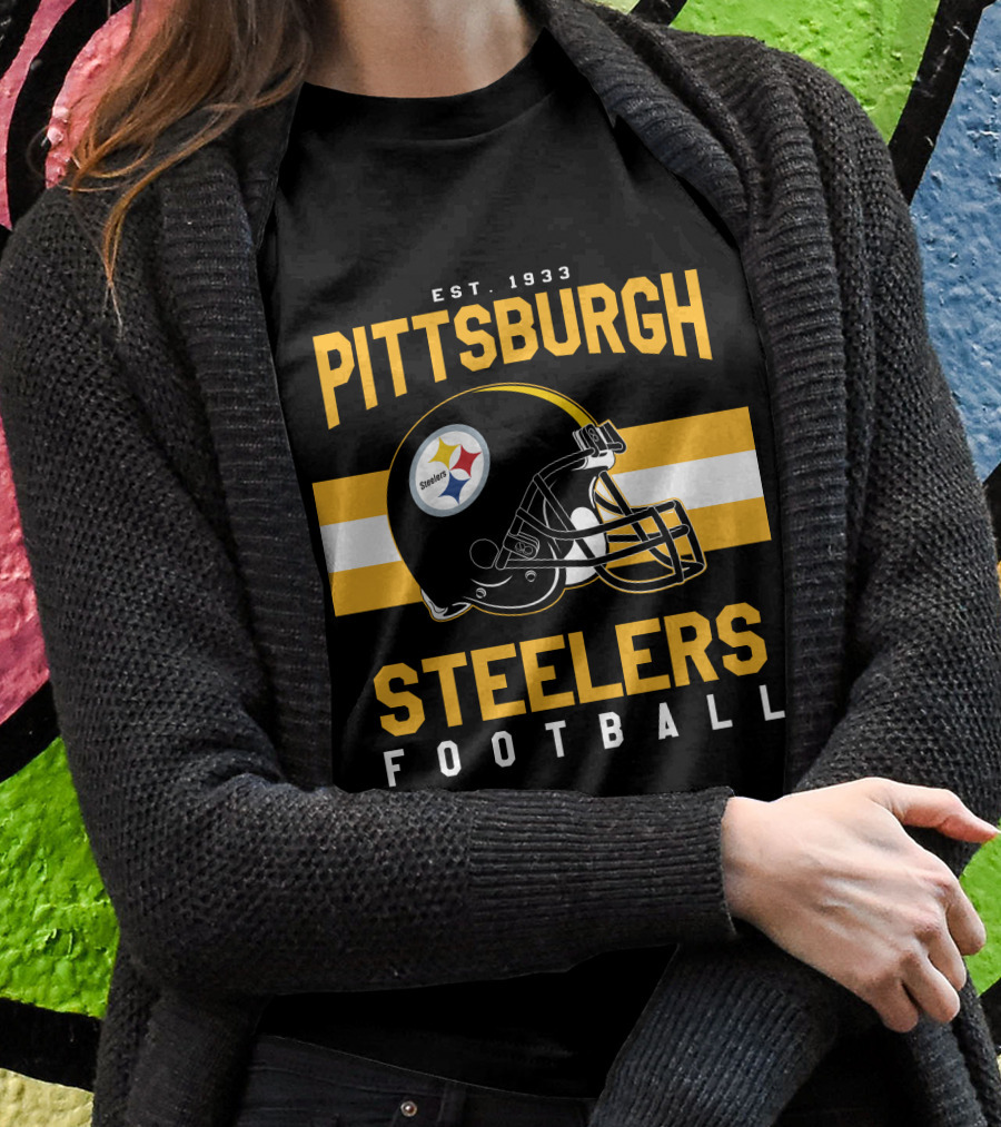 Pittsburgh Steelers Football Est. 1933 Helmet T-Shirt