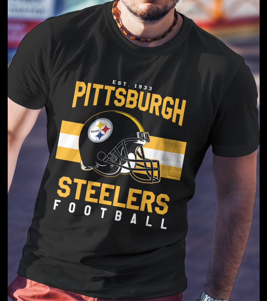 Pittsburgh Steelers Football Est. 1933 Helmet T-Shirt