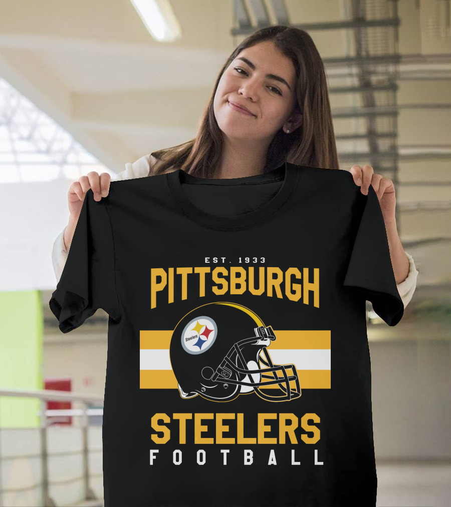 Pittsburgh Steelers Football Est. 1933 Helmet T-Shirt
