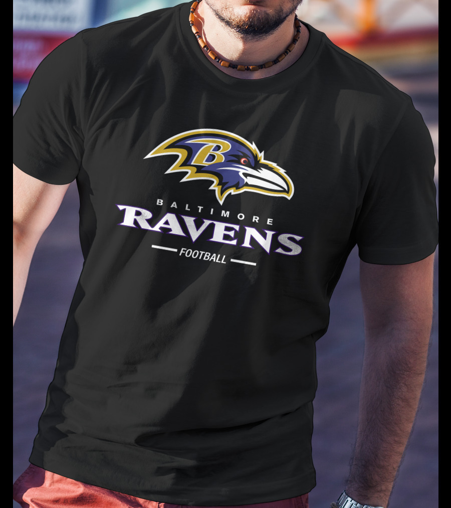 Baltimore Ravens Football Logo Ravens Text T-Shirt