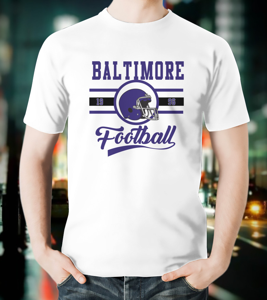 Baltimore Ravens Football 1996 Helmet T-Shirt
