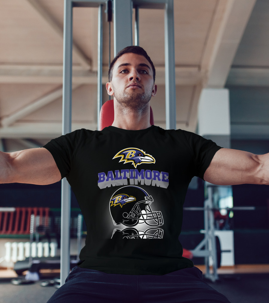 Baltimore Ravens Football Helmet Logo Ravens Head T-Shirt