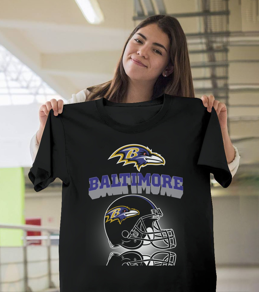 Baltimore Ravens Football Helmet Logo Ravens Head T-Shirt