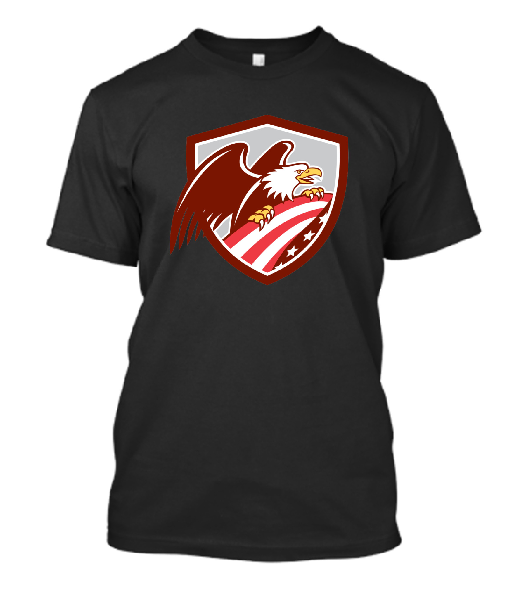 American Bald Eagle Shield With USA Flag T-Shirt
