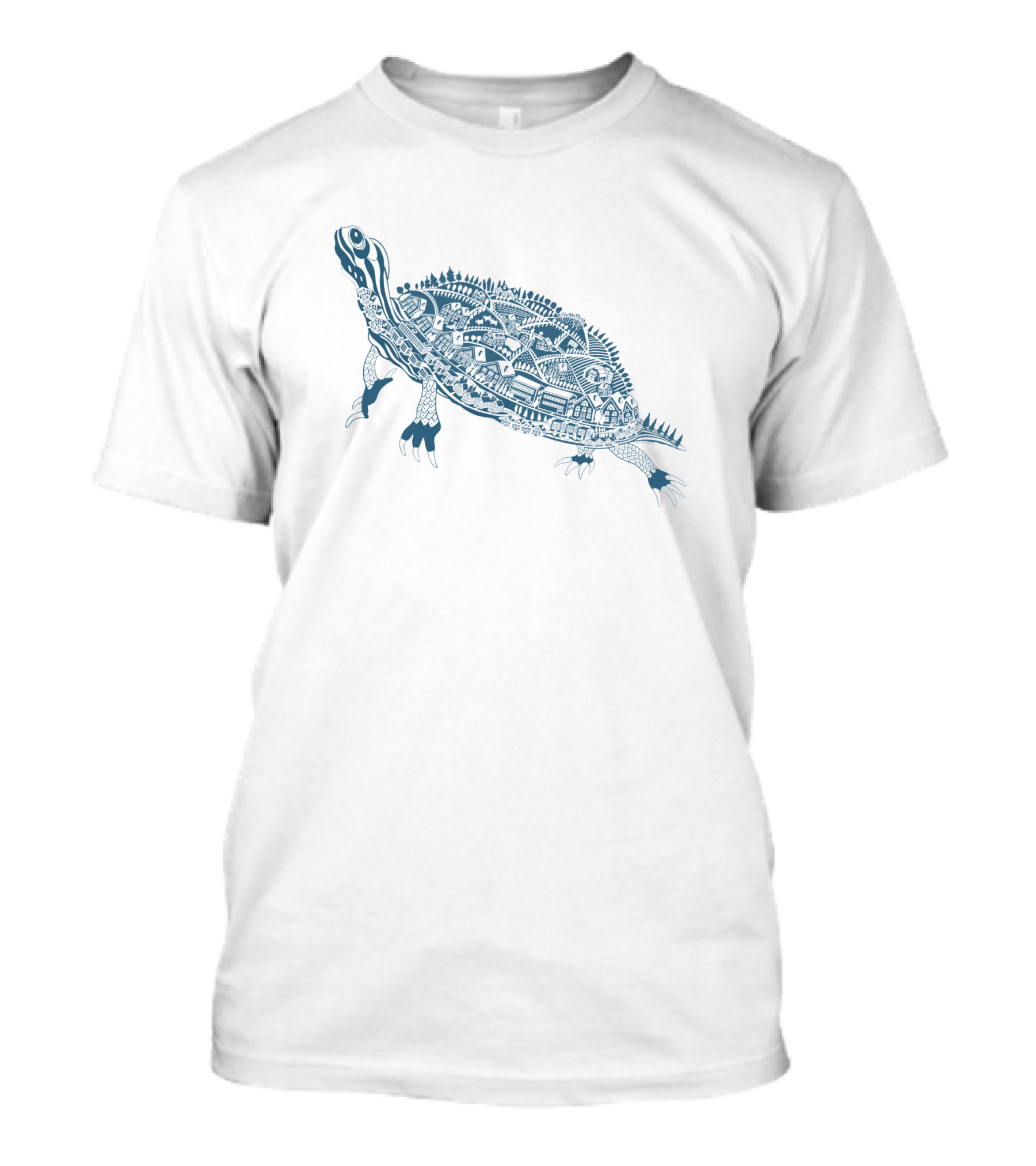 Back Roads Blue Turtle Scenic Landscape 1094094 T-Shirt