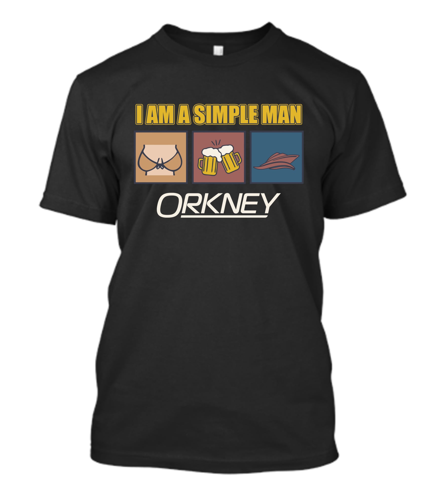 I Am A Simple Man Orkney Beer And Boats T-Shirt