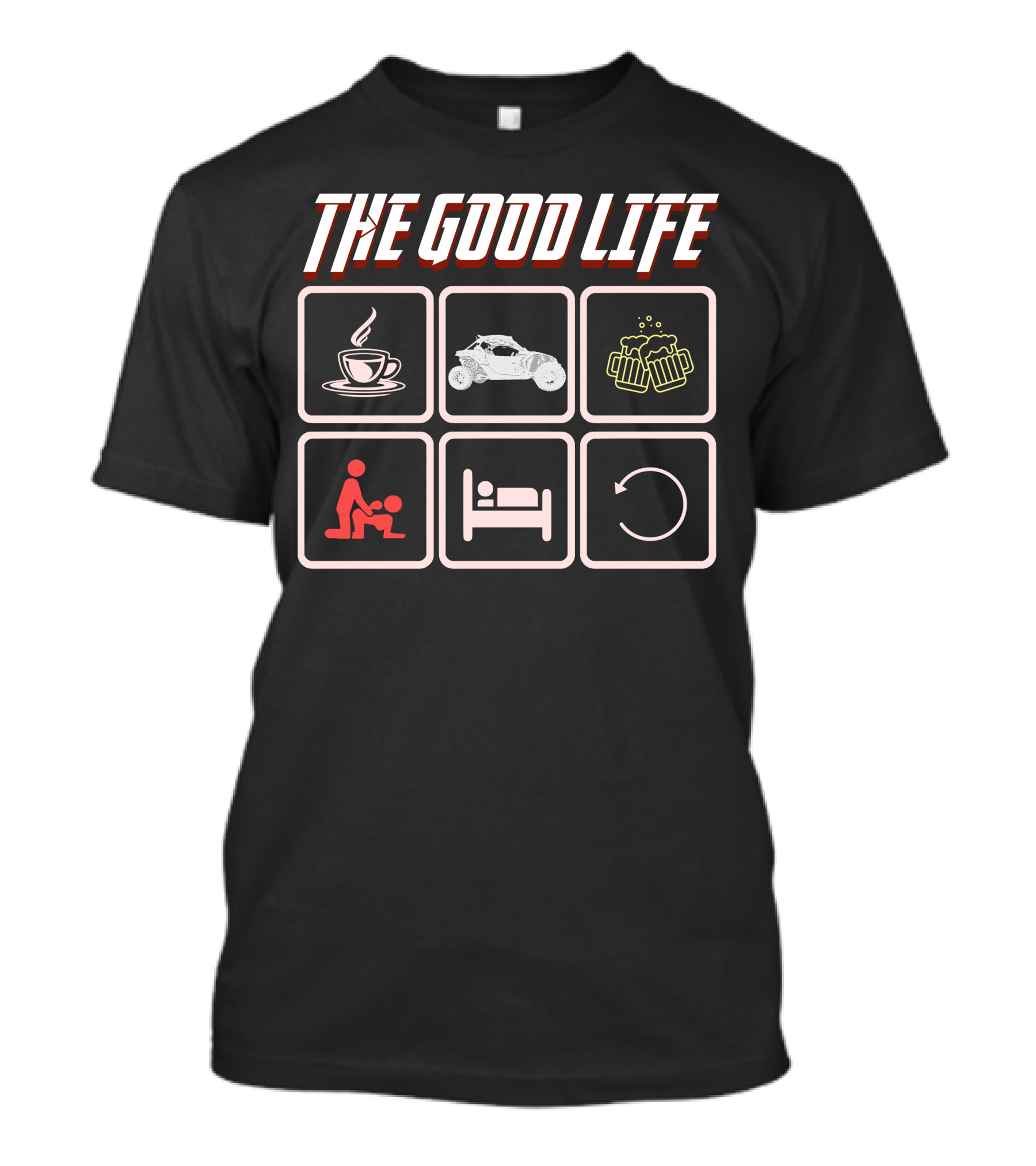 THE GOOD LIFE CANAM COFFEE RIDE BEER CYCLE T-Shirt