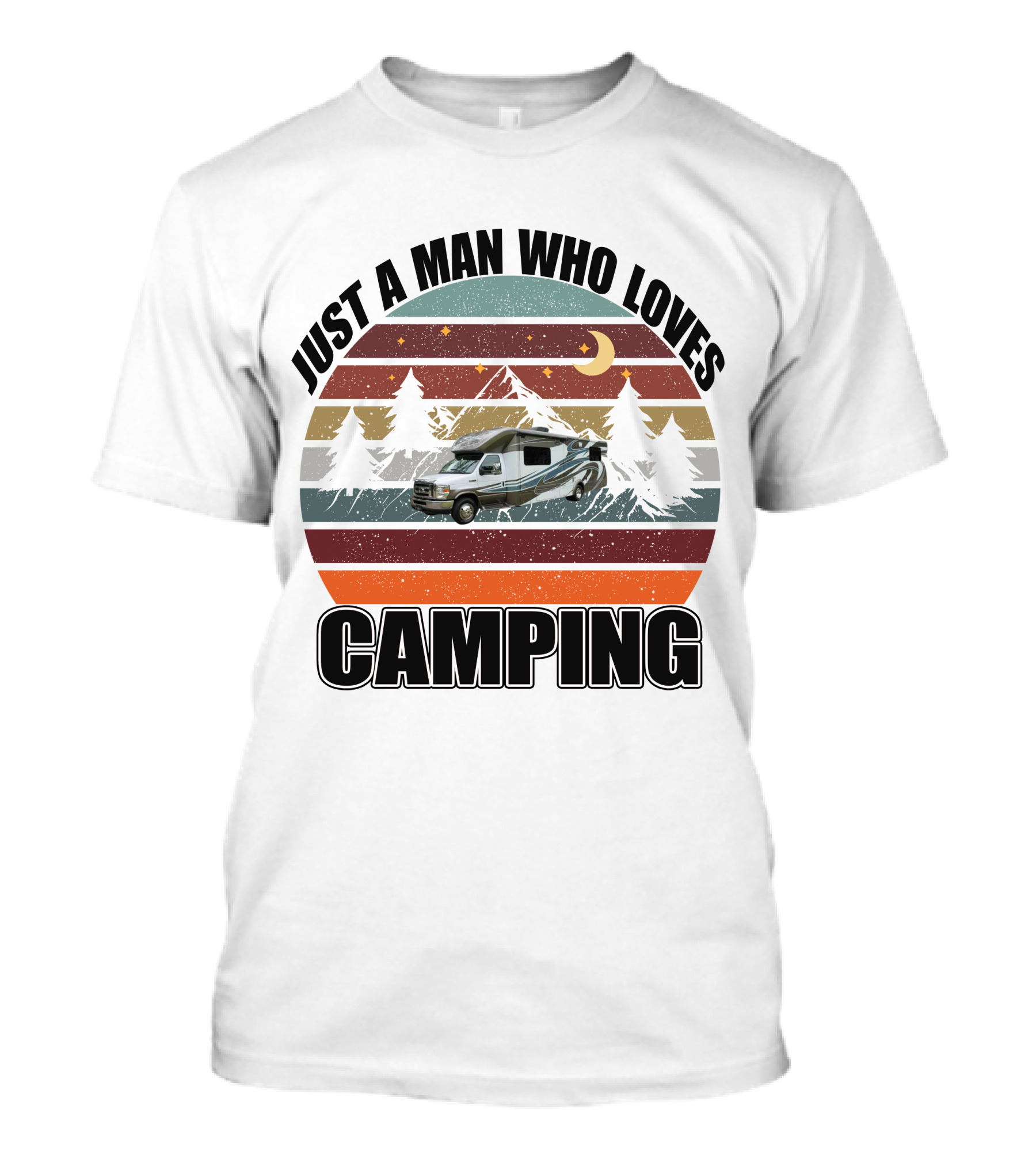 Just A Man Who Loves Camping Winnebago Class C Motorhomes T-Shirt