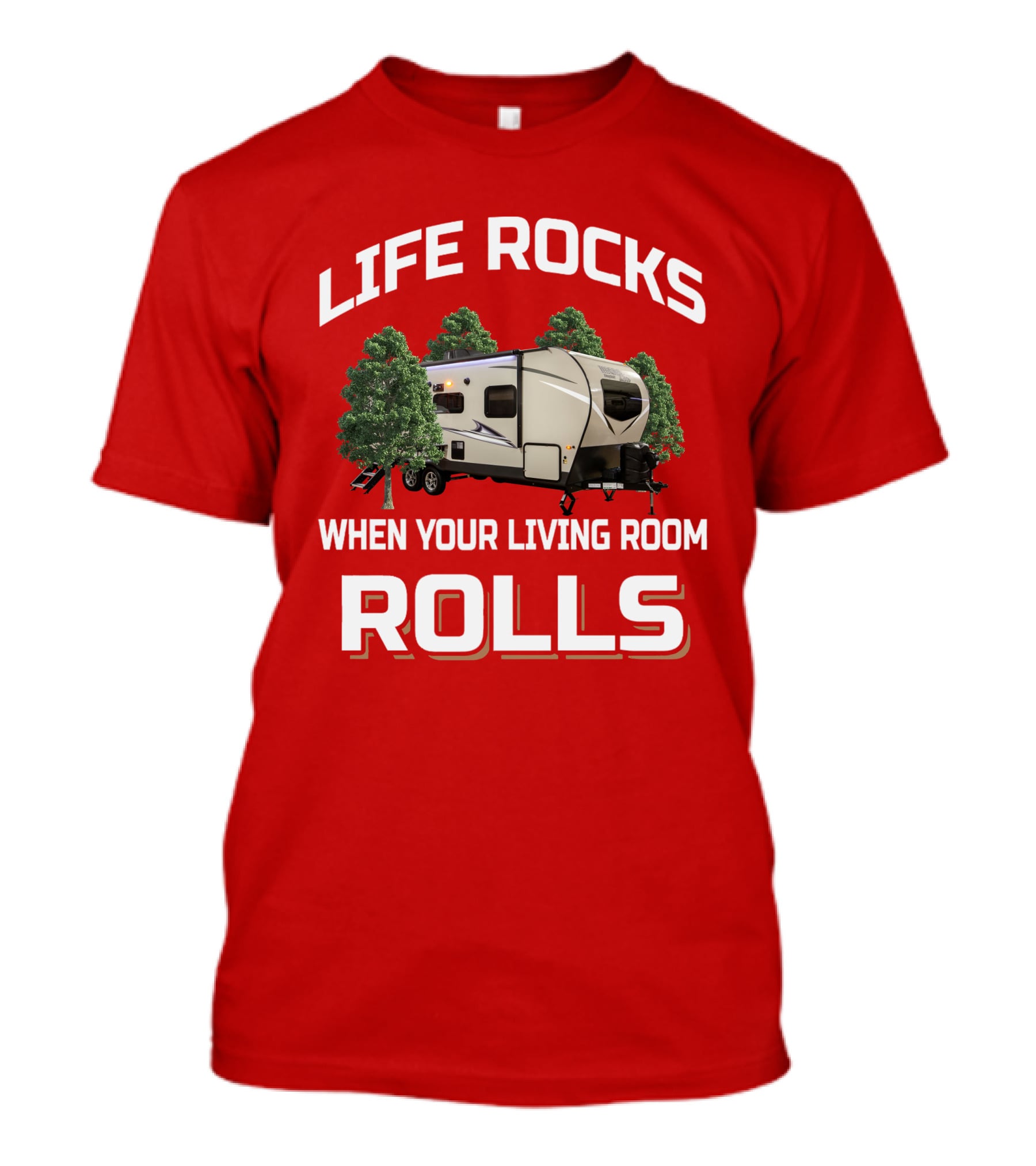 LIFE ROCKS WHEN YOUR LIVING ROOM ROLLS Flagstaff Micro Lite T-Shirt