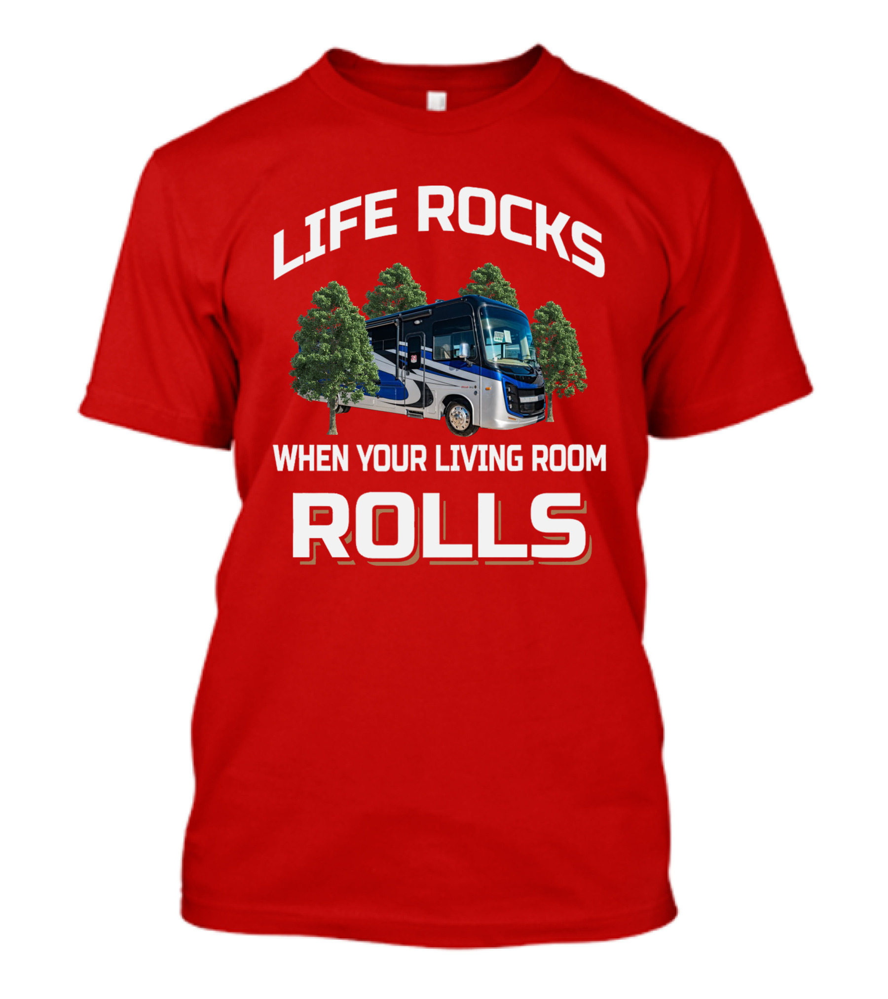 LIFE ROCKS WHEN YOUR LIVING ROOM ROLLS Entegra Vision T-Shirt
