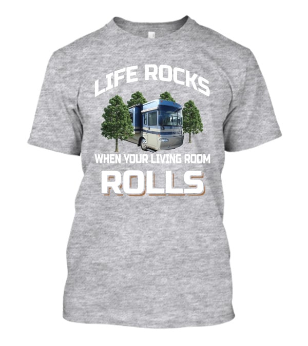 LIFE ROCKS WHEN YOUR LIVING ROOM ROLLS Journey 39K T-Shirt