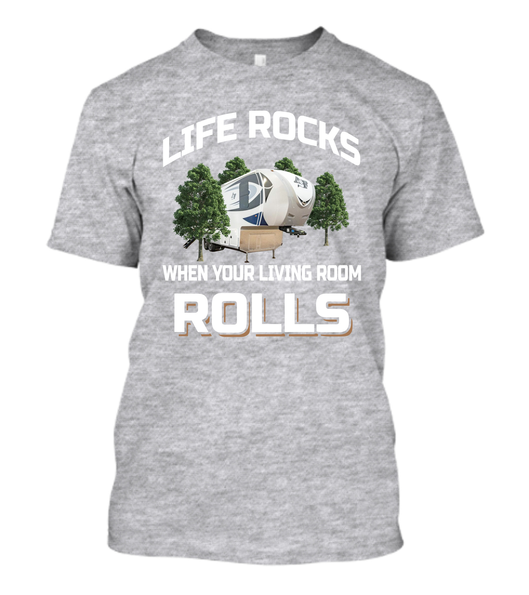 LIFE ROCKS WHEN YOUR LIVING ROOM ROLLS Arctic Fox 29 T-Shirt