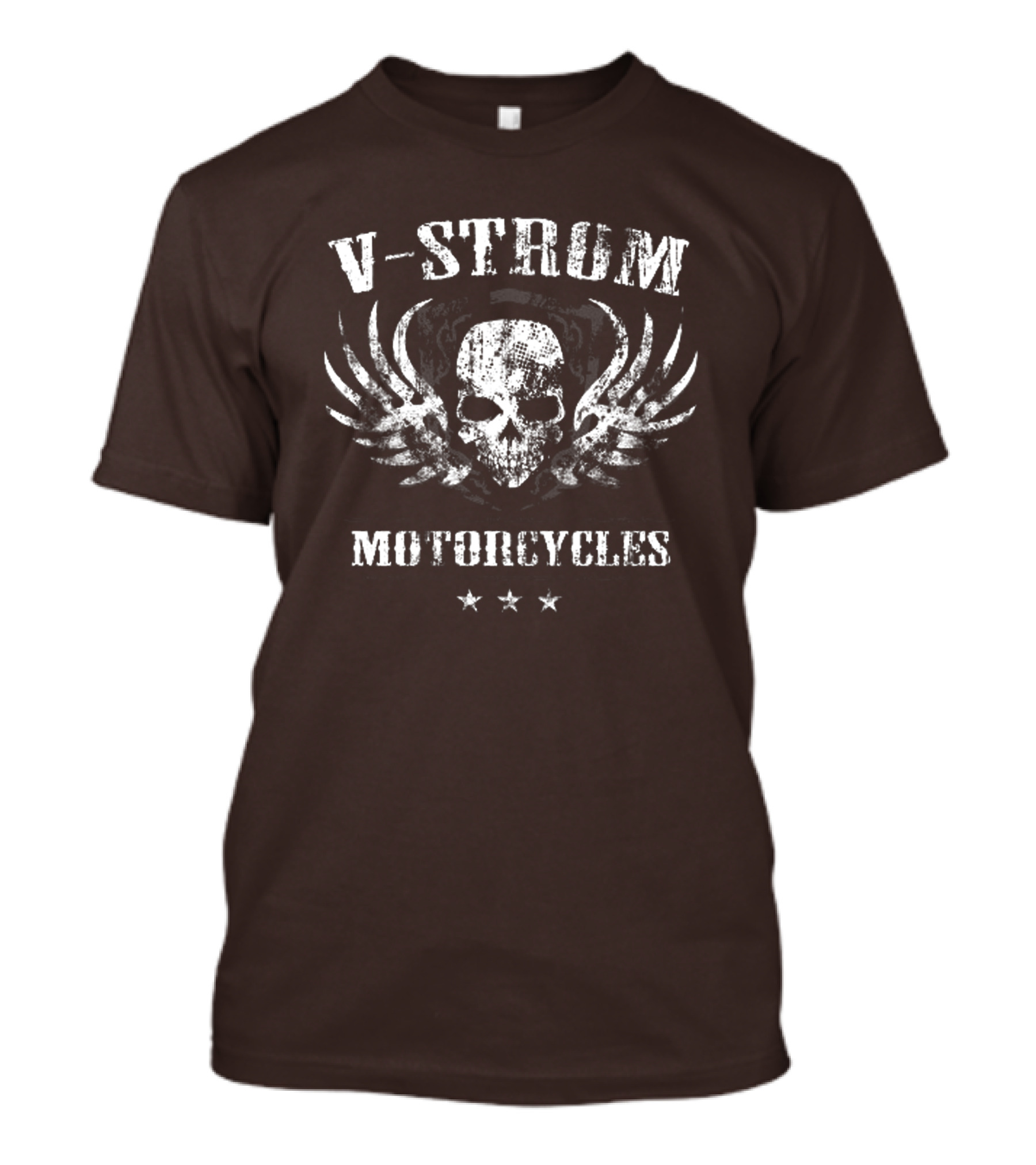 V-Strom Motorcycles Skull Wings Stars T-Shirt