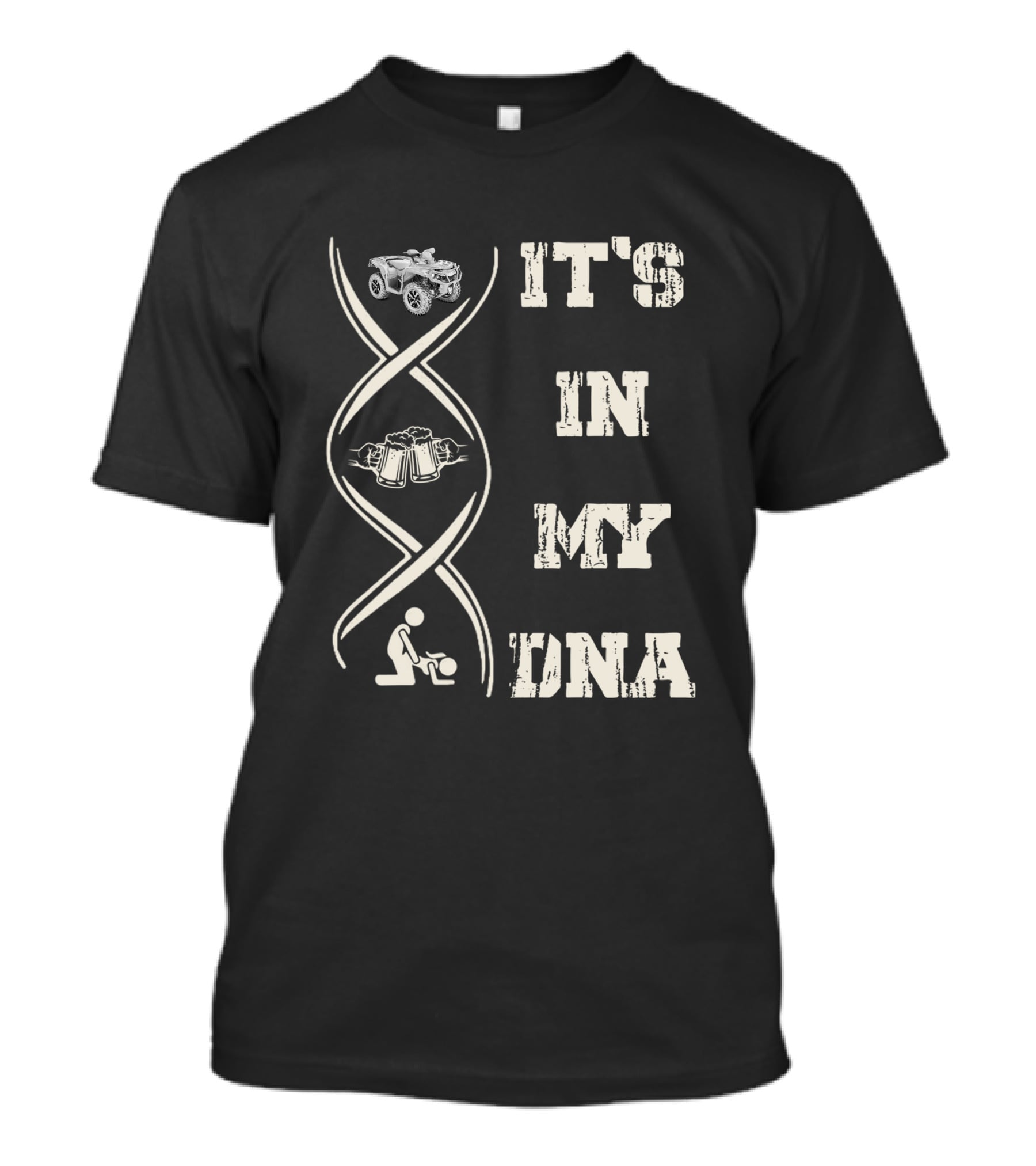 Can Am Outlander It's In My DNA With ATV And Beer Symbols T-Shirt