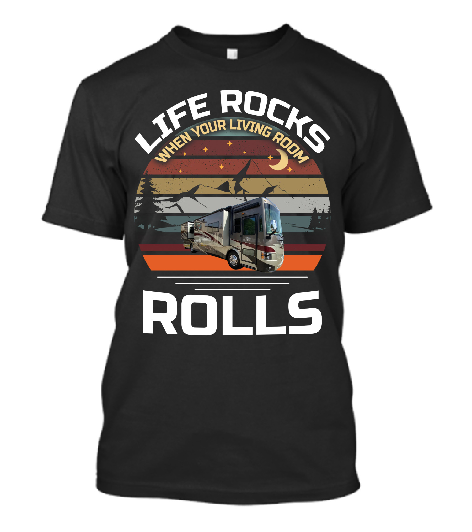 LIFE ROCKS WHEN YOUR LIVING ROOM ROLLS Tiffin Allegro Red T-Shirt