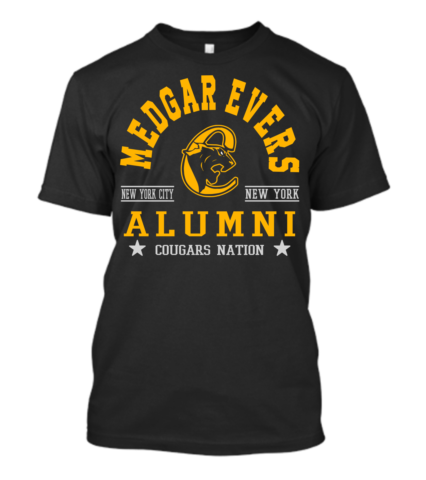 Medgar Evers College Alumni Cougars Nation New York City T-Shirt