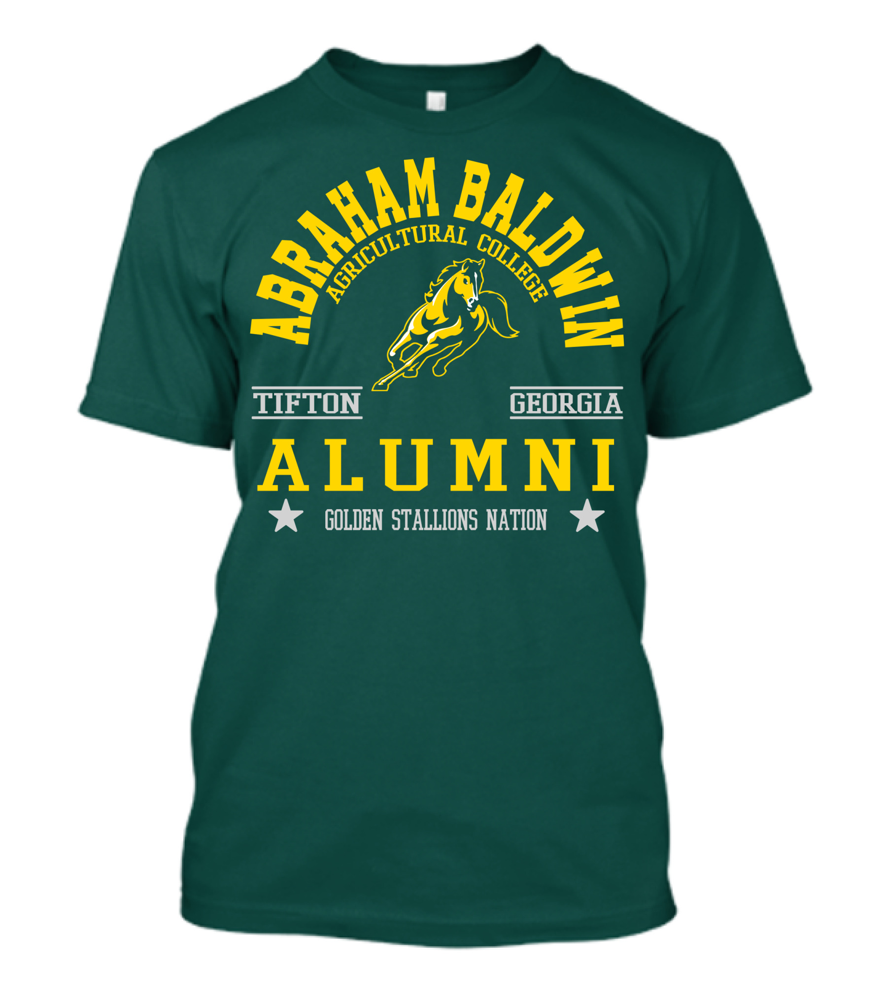 Abraham Baldwin Agricultural College Tifton Georgia Alumni Golden Stallions Nation T-Shirt