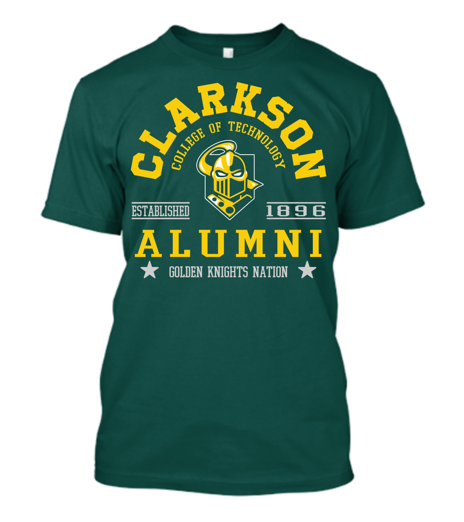 Clarkson College Of Technology Alumni Established 1896 Golden Knights Nation T-Shirt