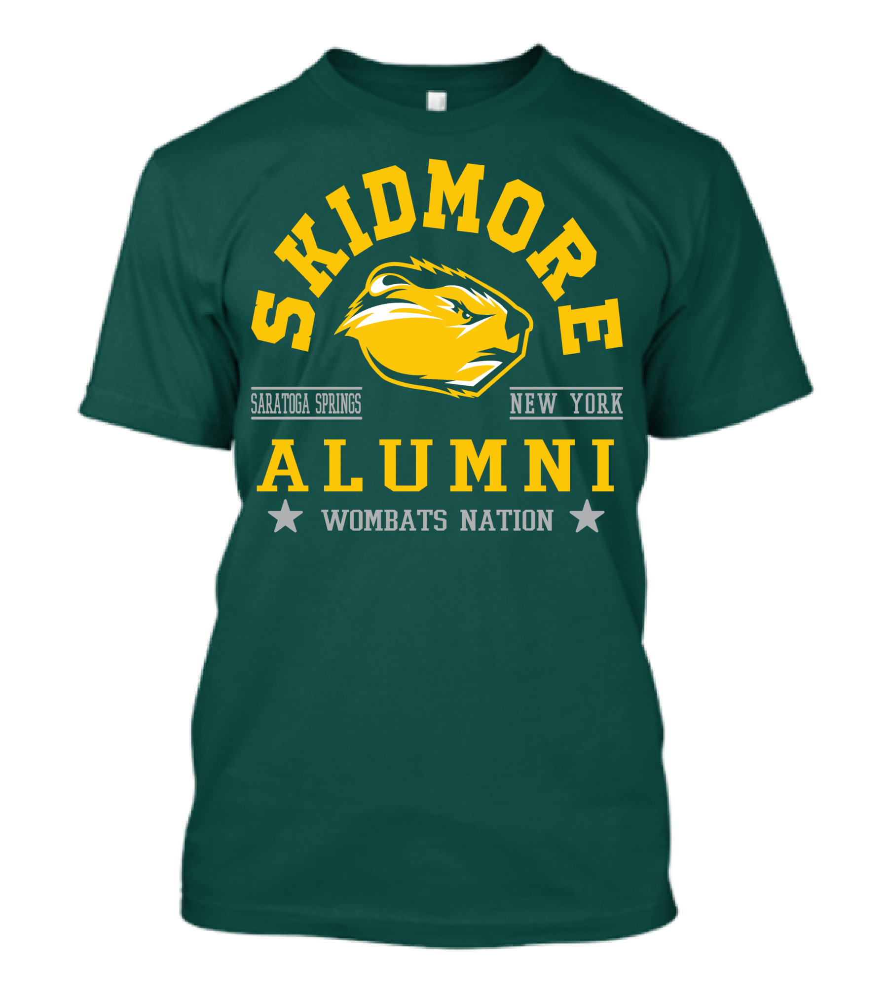 Skidmore College Alumni Wombats Nation Saratoga Springs New York T-Shirt