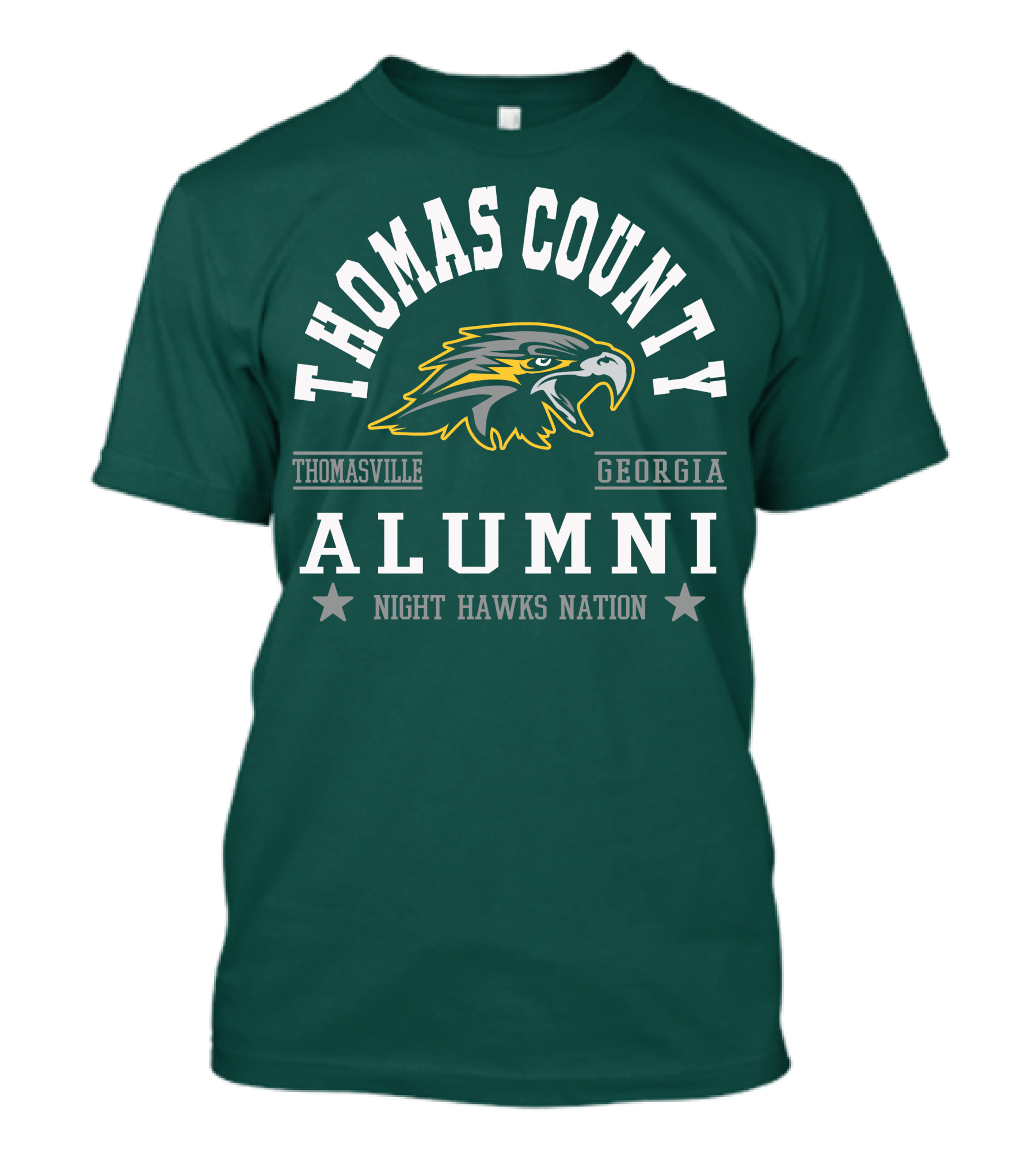 Thomas County Alumni Night Hawks Nation Thomasville Georgia T-Shirt