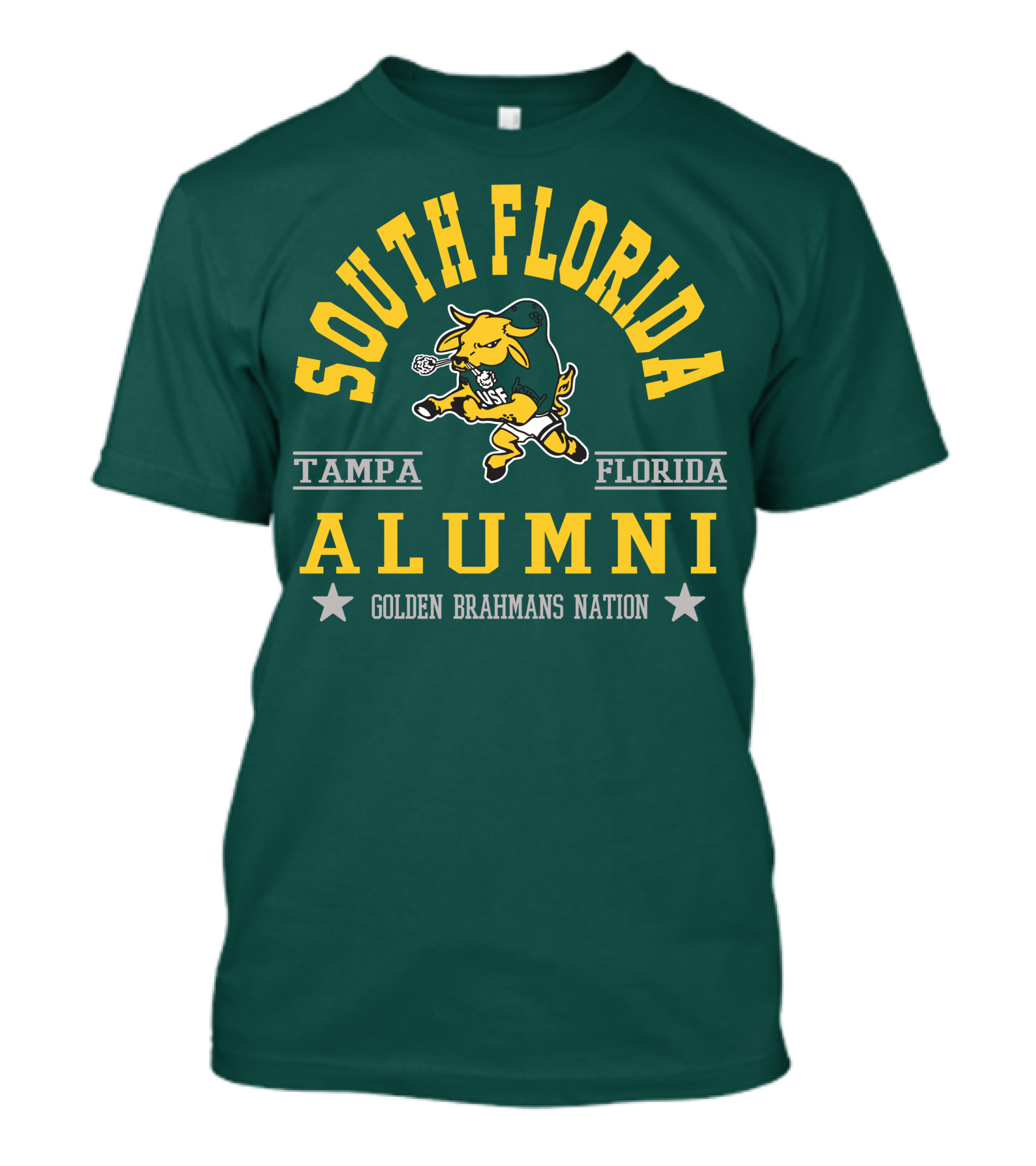 South Florida Alumni Tampa Florida Golden Brahmans Nation T-Shirt