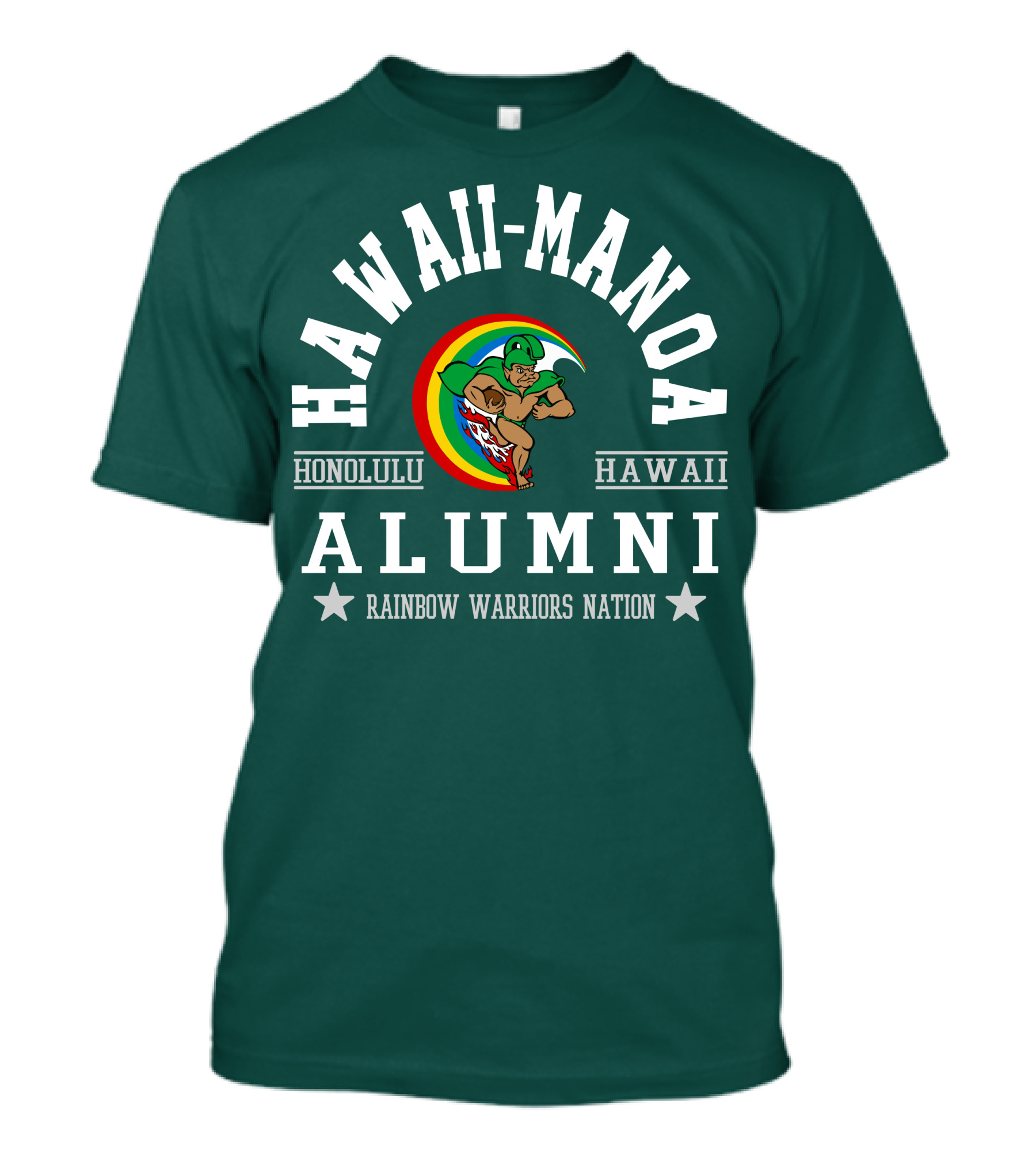 Hawaii-Manoa Honolulu Hawaii Alumni Rainbow Warriors Nation T-Shirt